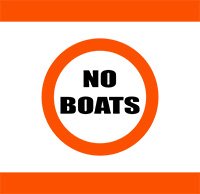 No Boats Navigation Buoy Decal
