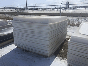 stack of food grade spill containment trays