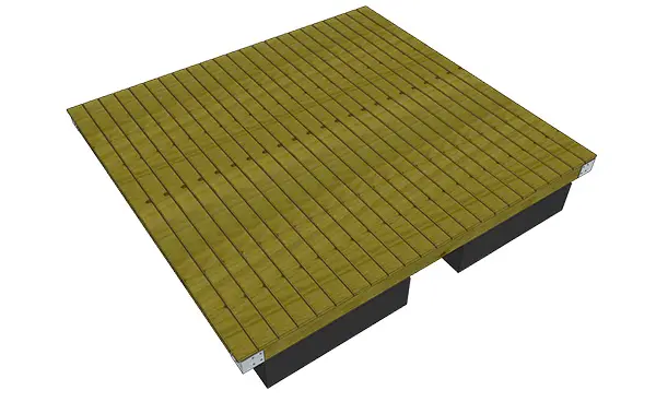 10' X 12' Platform Floating Dock Plans and Kit