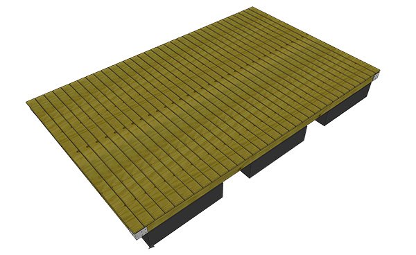 10' X 16' Platform Floating Dock Plans and Kit