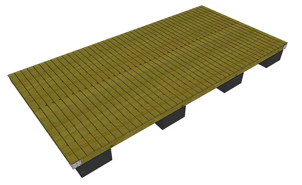 10' X 20' Platform Floating Dock Plans and Kit