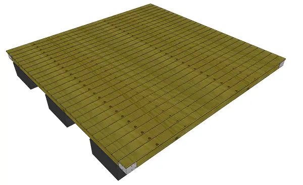 12' X 12' Platform Floating Dock Plans and Kit