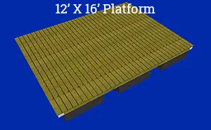 12' x 16' Platform Floating Dock Plans & Kit