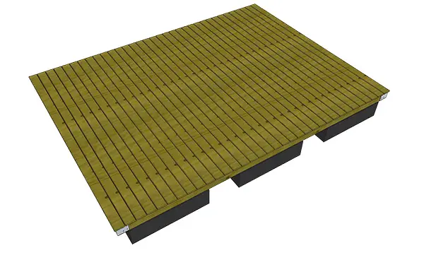 12' X 16' Platform Floating Dock Plans and Kit