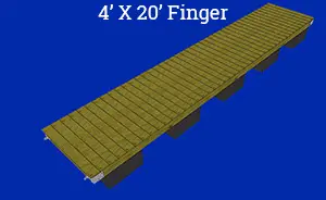 4' x 20' Finger Floating Dock Plans & Kit