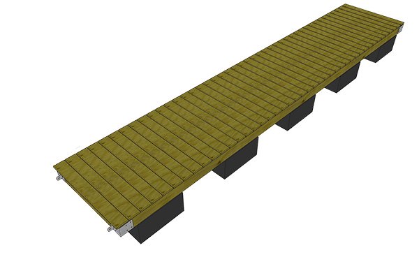 4' X 20' Finger Floating Dock Plans and Kit