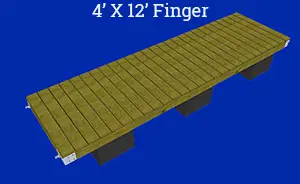 4' x 12' Finger Floating Dock Plans & Kit