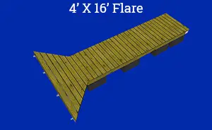 4' x 16' Flare Floating Dock Plans & Kit