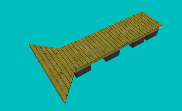 4' x 16' Flare from AquaMax boat dock plans