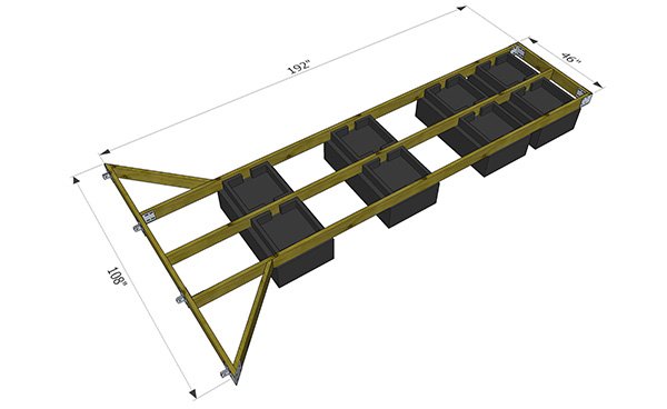 4X16 Flare Floating Dock Plans and Kit