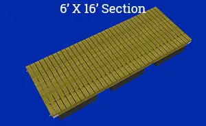 6' x 16' Section Floating Dock Plans & Kit