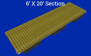 6' x 20' Section Floating Dock Plans & Kit