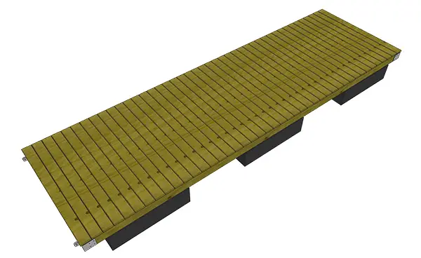 6X20 Section Floating Dock Plans and Kit