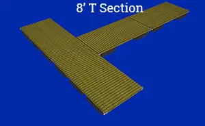 8' T Section Floating Dock Plans & Kit