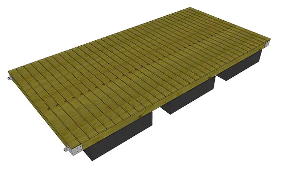 8' X 16' Platform 7-Float Floating Dock Plans