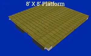 8' x 8' Platform Floating Dock Plans & Kit