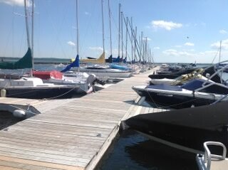 Floating Dock using flares for boat slips