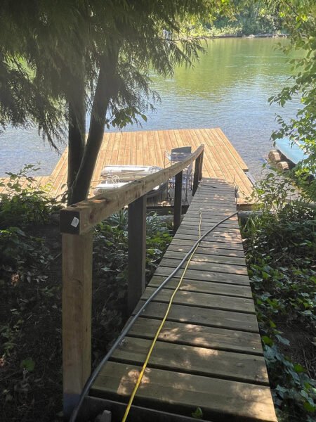 20' Gangway leading to a floating dock