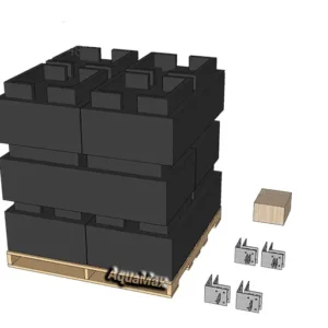 6-float floating dock kit using AquaMax floats
