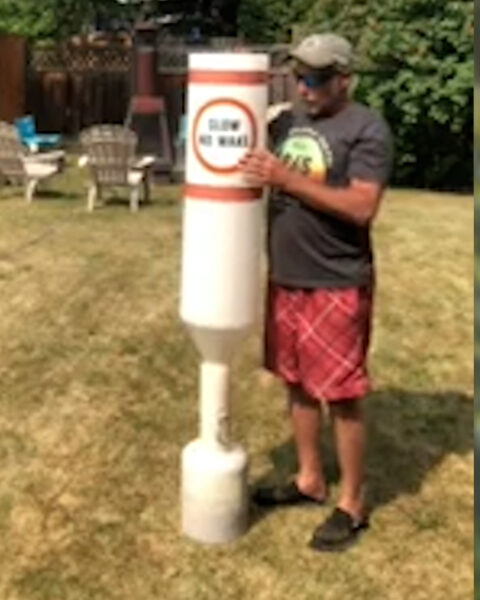 AquaMax Navigation Buoy. Full length 72" tall.