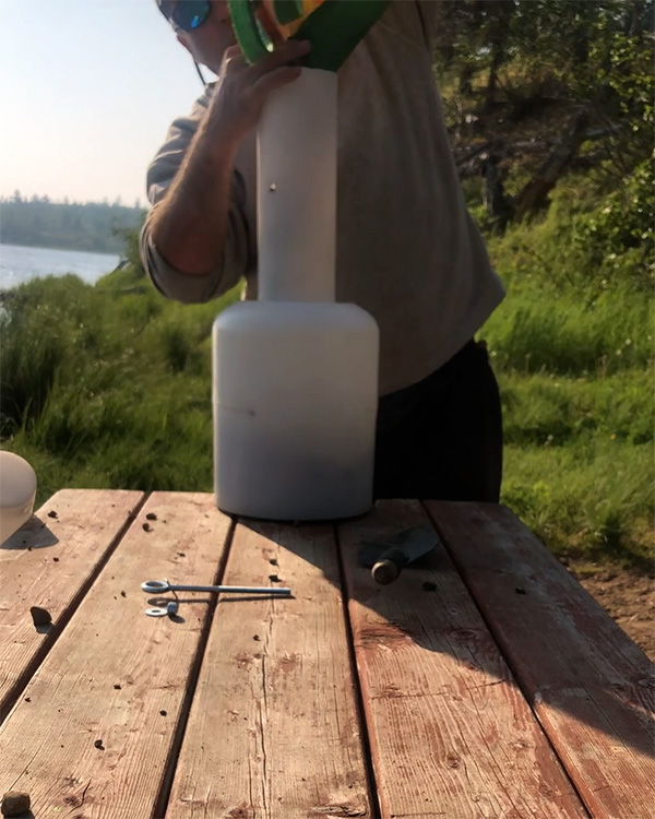 AquaMax Navigation Buoy Marker, filling the ballast